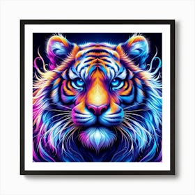 Colorful Tiger Art Print