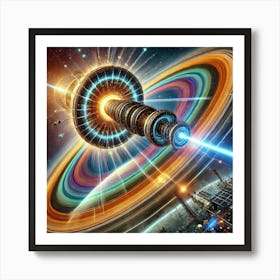 Harnesses Energy From Saturns Rings 1024x1024 Art Print