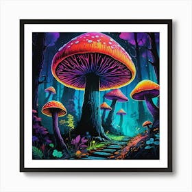 Mushroom Forest Art Print