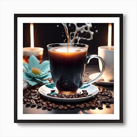 Coffee And Flowers Art Print