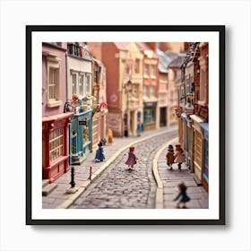 Miniature Street Scene Art Print