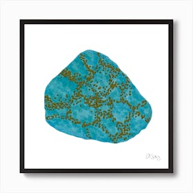 Turquoise Stone Art Print