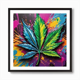 Marijuana Leaf Art Print