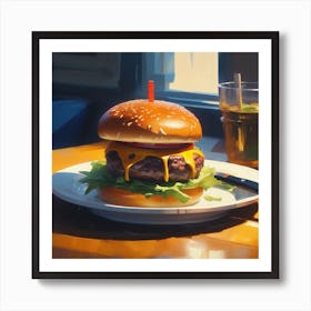 Hamburger Painting Art Print