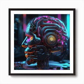 Cyborg Head 41 Art Print