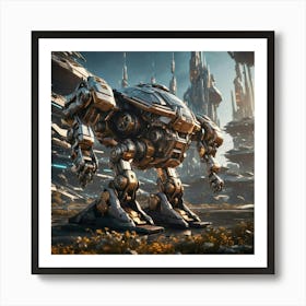 Futuristic Robot Art Print