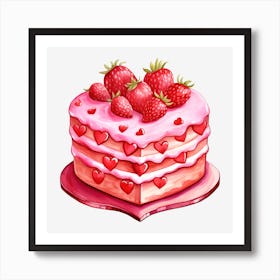 Valentine'S Day Cake 24 Art Print