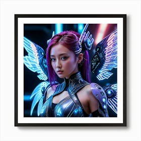 Korean Anime Girl Art Print