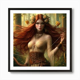 Red Haired Woman Art Print