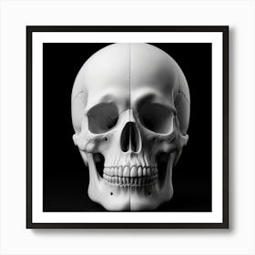 Human Skull Art Print