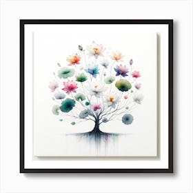 Lotus Tree Art Print