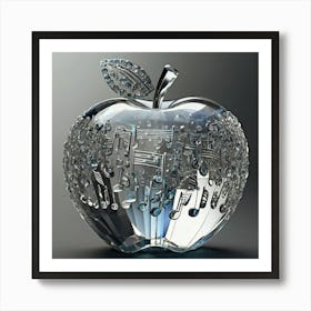 Apple With Music Notes 1 Art Print