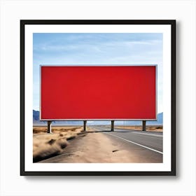 Mock Up Blank Billboard Roadside Advertising Large Outdoor Customizable Template Unprinted (11) Art Print