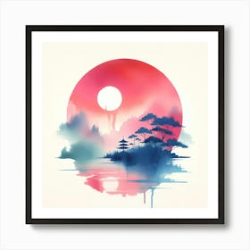 Asian Sunset Art Print