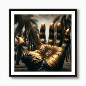 Palm Tree Hand Art Print