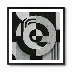 Black and White Abstract Art 68 Art Print