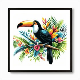 Illustration toucan Art Print