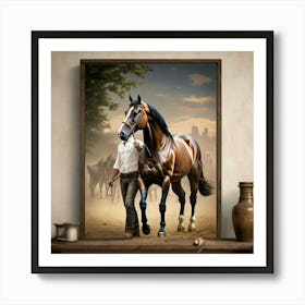 Horse And Rider Art Print