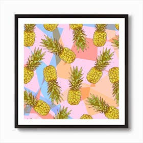 Pineapple Square Art Print