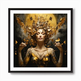 Golden Woman Art Print