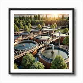 Water Treatment Plant Art Print