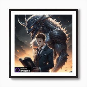 Man Holding The Death Note Art Print