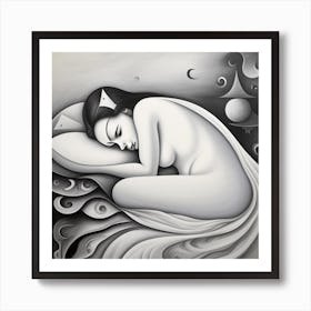 Dreaming Woman Art Print