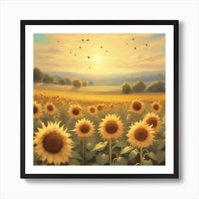 A Golden Sunshine Art Print 3 Art Print