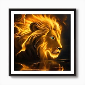 Lion Wallpaper Art Print
