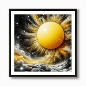 Sun In Space 1 Art Print