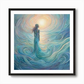 Lady Of The Waves Art Print