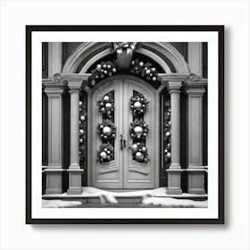 Christmas Door 56 Art Print