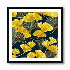 Ginkgo Leaves 35 Art Print