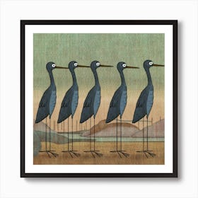 Herons 1 Art Print