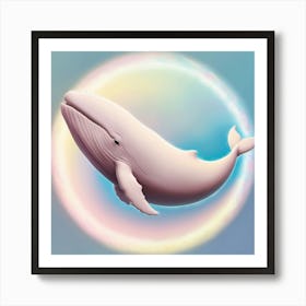 Whale In A Circle Art Print