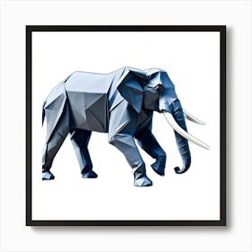 Stunning paper art Elephant Art Print