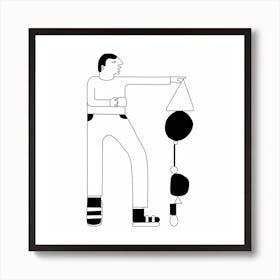 Balancing Act Square Art Print