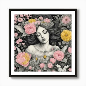 Fluttering Butterflies Art Print