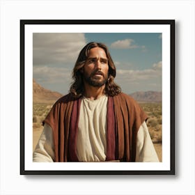 Jesus In The Desert Art Print