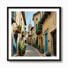 Narrow Street In The Old Town 1 Art Print