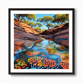 River In The Desert Art Print