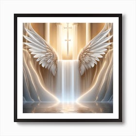 Angel Wings In The Water Art Print