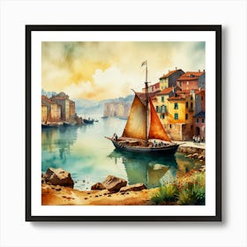 Sailboat On The Water Art Print