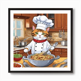 Chef Cat Art Print
