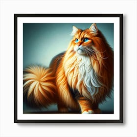 Cat With Blue Eyes Art Print