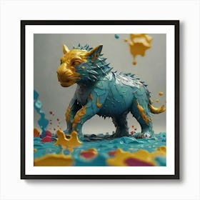 Splatter Tiger Art Print