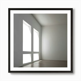 Empty Room With Windows 6 Art Print