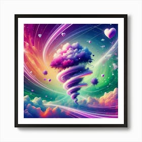 Psychedelic Clouds Art Print