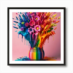 Colorful Crayons 1 Art Print