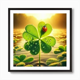 Four-leaf clover 1 Art Print